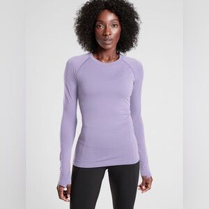 Athleta Lavender Long Sleeve Tee